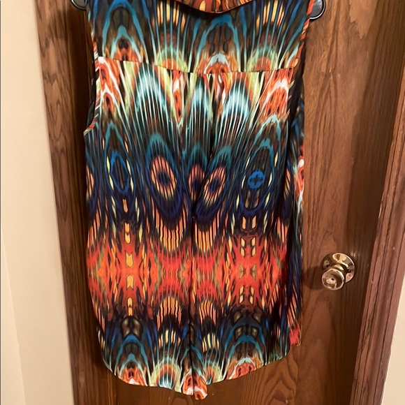 New Directions Multicolored Halter Sleeveless Blouse - Picture 3 of 4
